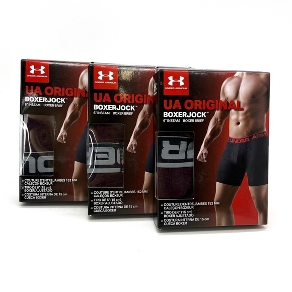 Under Armour UA Original BoxerJock 6” Boxer Brief x 3 Size 4XL Purple New NWT - Picture 1 of 7